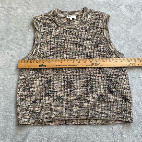 Madewell Sweater Vest Medium Space Dyed Boulder Crop Riverside Marl - Picture 5 of 6